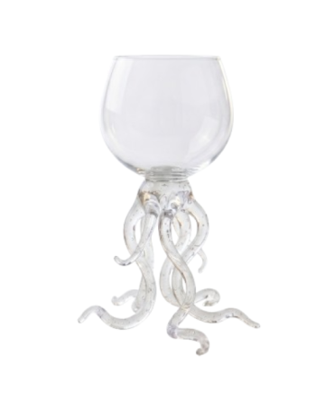 Verre à pied méduse en cristal – Sur mesure