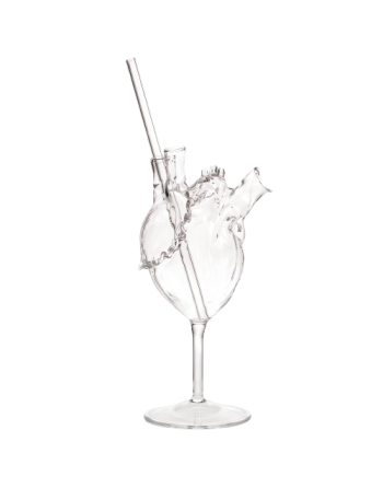 Verre coeur humain en cristal – Sur mesure