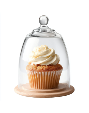 Cloche ovale en verre Ø24 H.18,5 cm