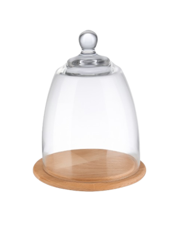 Cloche ovale en verre Ø24 H.18,5 cm